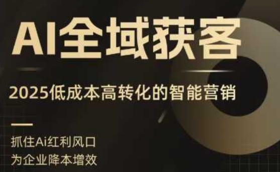 AI全域获客实训营，2025低成本高转化的智能营销，精准找客，高效营销-Matauang.top