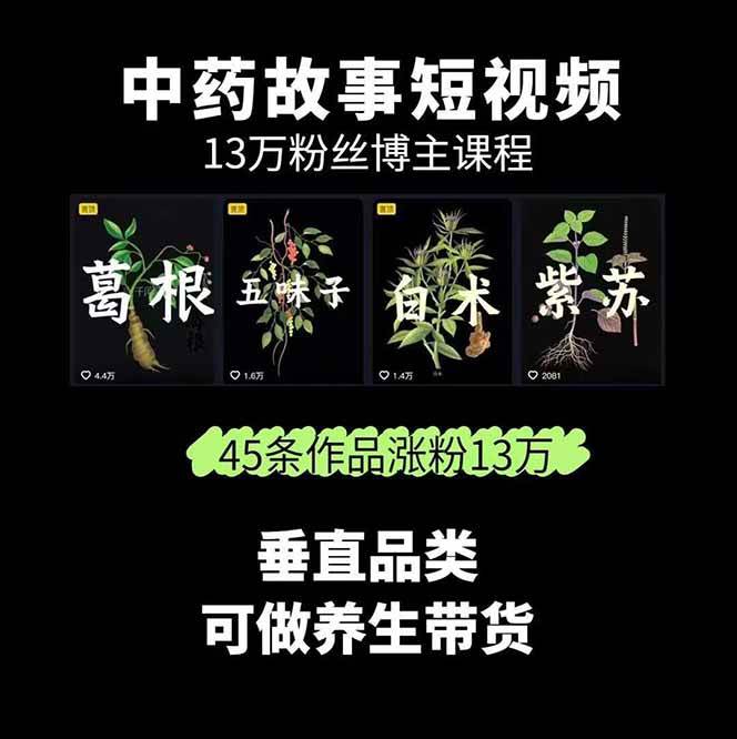 图片[2]-中药文化赛道：溯源故事开发，AI工具实战，平台运营，全方位解锁中医流量变现新路径-Matauang.top